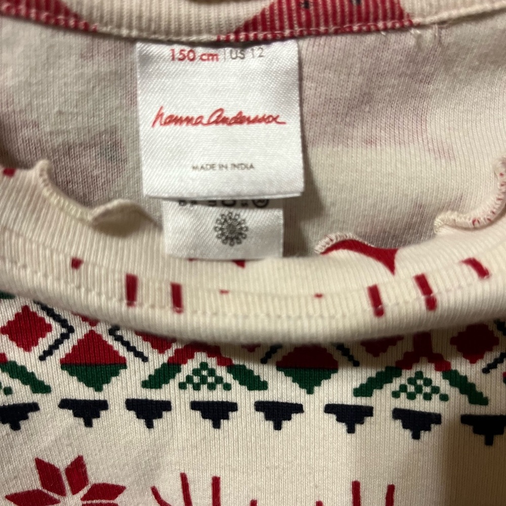 Hanna Andersson Red and White Patterned Kids Dress - Picture 3 of 3